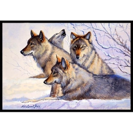 Carolines Treasures Carolines Treasures FMF0007MAT Wolves by Mollie Field Indoor or Outdoor Mat; 18 x 27 FMF0007MAT